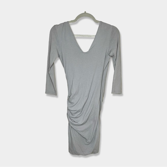 STANDARD JAMES PERSE Faux Wrap Dress Size 2 (Medium Equivalent) Gray Color - Picture 3 of 3